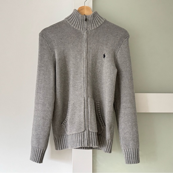 Ralph Lauren Cotton Full-Zip Sweater - Picture 2 of 5